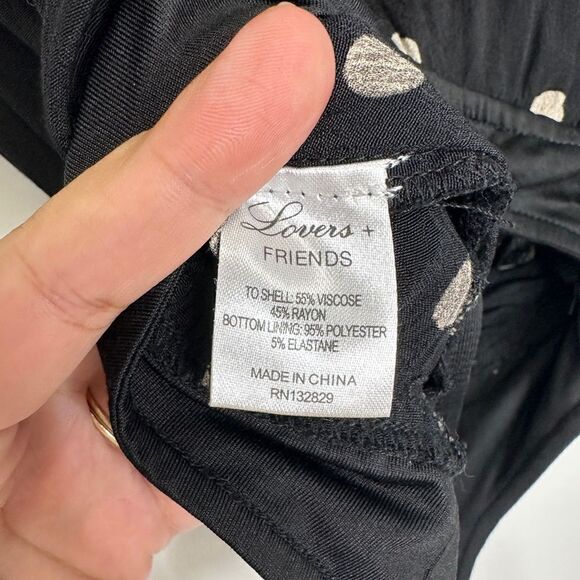 Lovers + Friends Bodysuit Evan Cami Polka-dot Size XS in Black - Picture 8 of 10